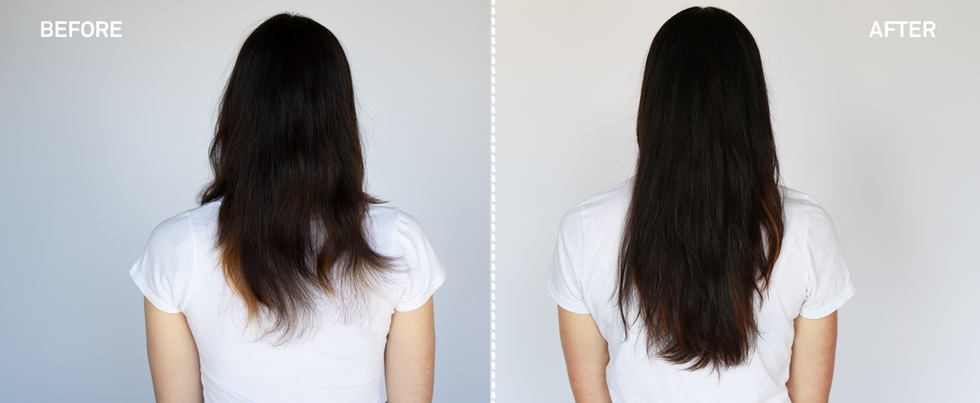 Vegamour before and after hair growth