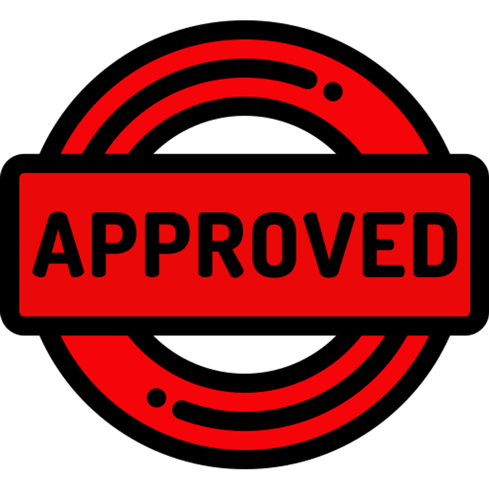 icon of approved sign