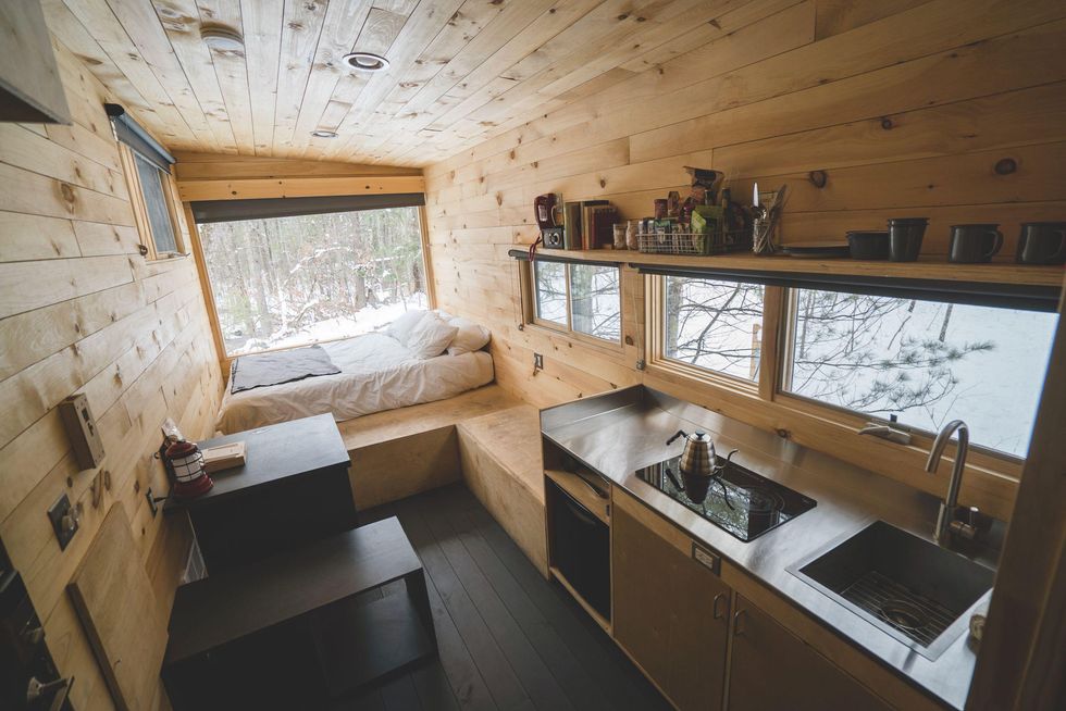 inside the getaway cabin