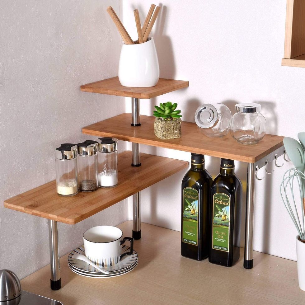 Bamboo shelves