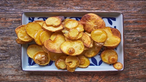 Oven Fried Pickle Potato Chips